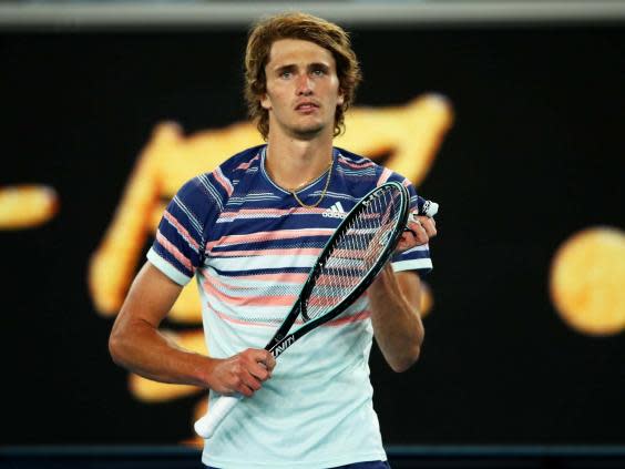 Alexander Zverev celebrates defeating Marco Cecchinato (Getty)