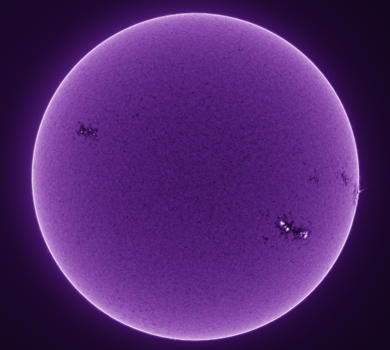 <p>The Sun photographed in Calcium-K light, depicting the star’s inner chromosphere. (Pic: Michael Wilkinson) </p>