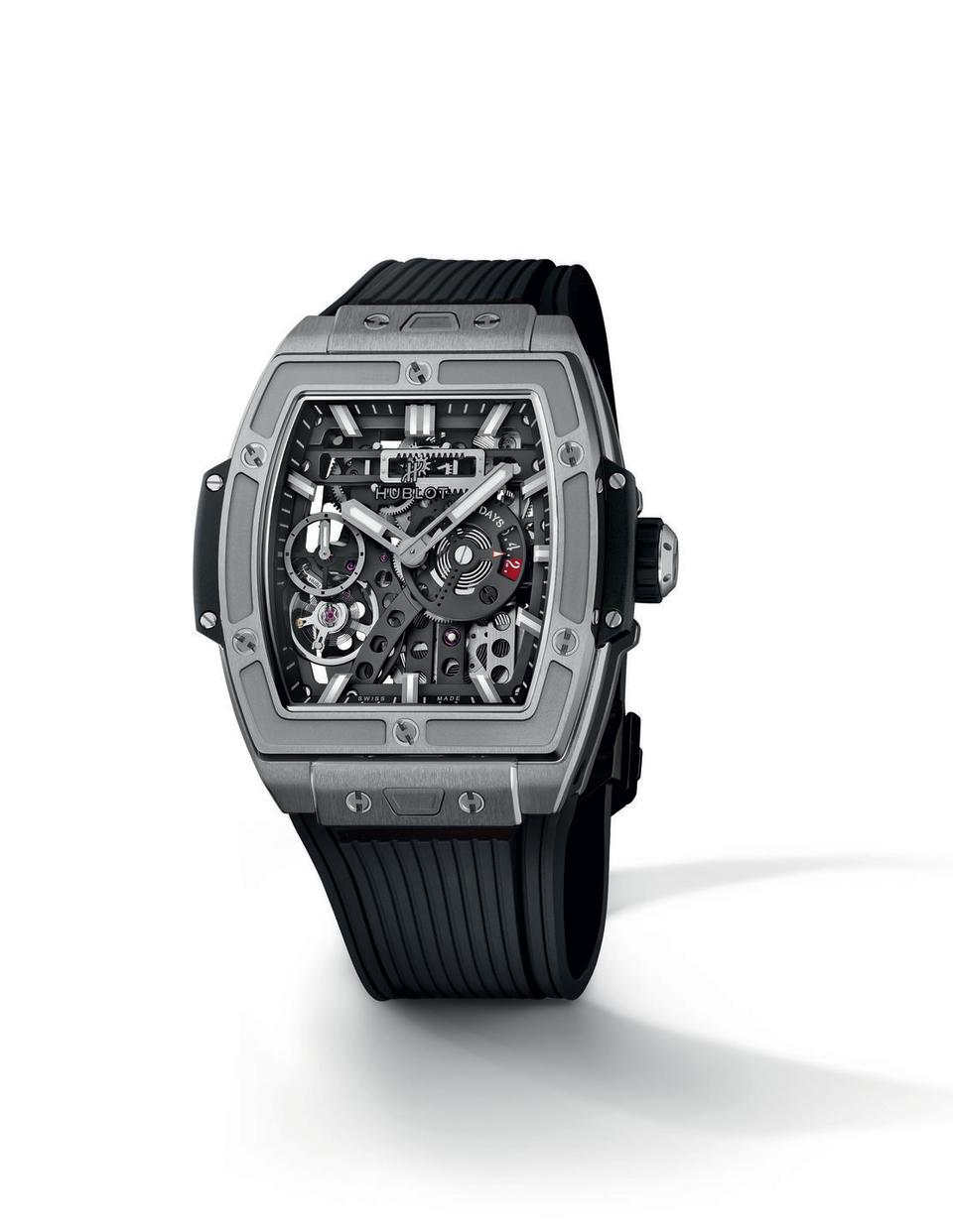 <p>Hublot Spirit Of Big Bang Meca-10 (release date tba)<br></p><p>There are men’s watches, then there are Hublot watches. Available in three versions, titanium, black ceramic and ‘king gold’ alloy, the Spirit of Big Bang Meca-10 is named after its groundbreaking movement, which packs a 10-day power reserve, and represents one of a handful of strong 2020 releases for the brand. Hublot’s peerless technical design chops are visible in the trademark open working, topped off with a trademark chunky rubber strap, making this as impressive as it is unapologetically masculine.</p><p>From £20,000; <a href="https://www.hublot.com/en/" rel="nofollow noopener" target="_blank" data-ylk="slk:hublot.com;elm:context_link;itc:0;sec:content-canvas" class="link ">hublot.com</a></p>