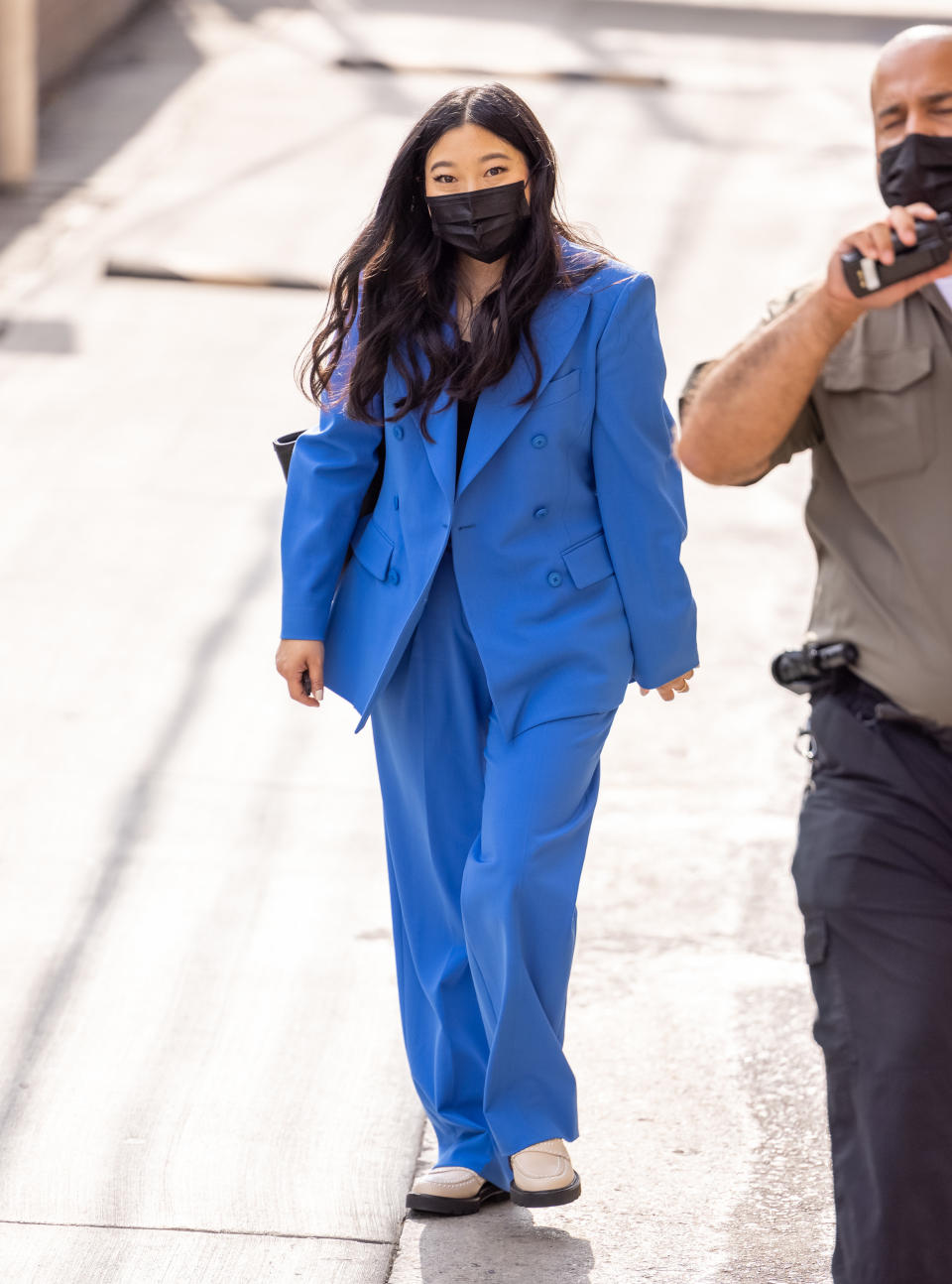 Awkwafina arrives at “Jimmy Kimmel Live” in Los Angeles. - Credit: RB/Bauergriffin.com / MEGA