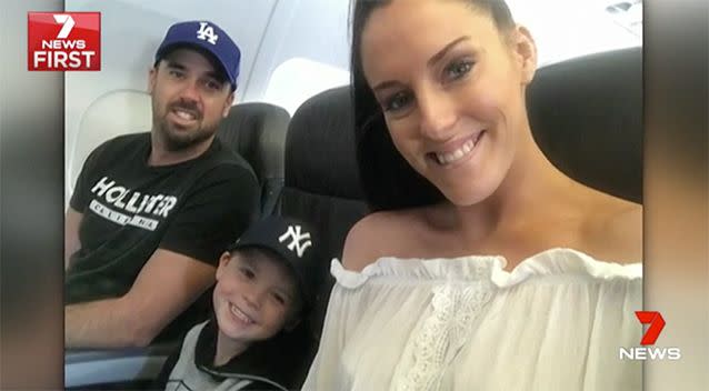 The family were excited for their holiday. Source: 7 News