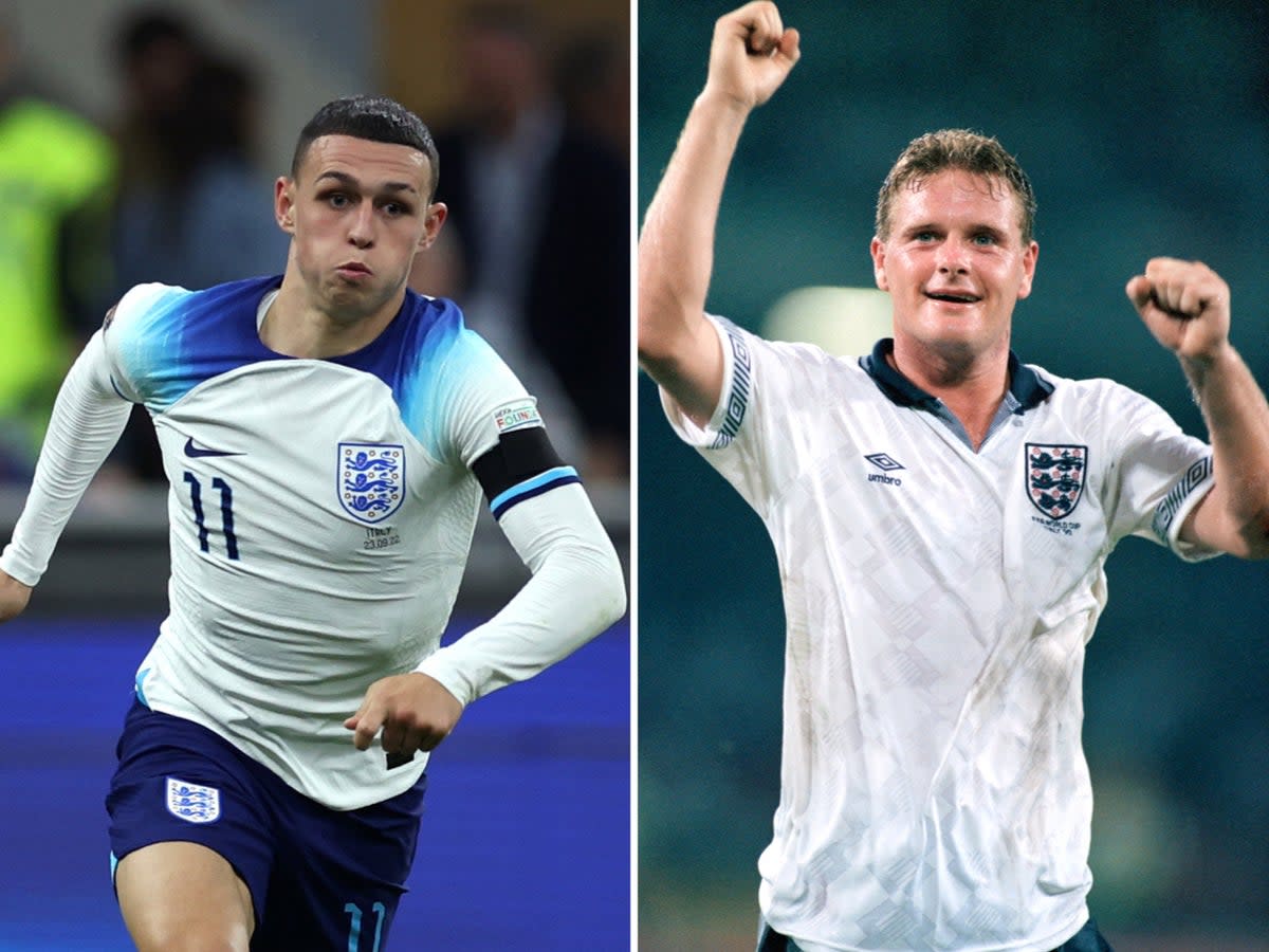 Phil Foden has been backed to emulate Paul Gascoigne’s Italia 90 heroics at the World Cup in Qatar  (Getty Images)