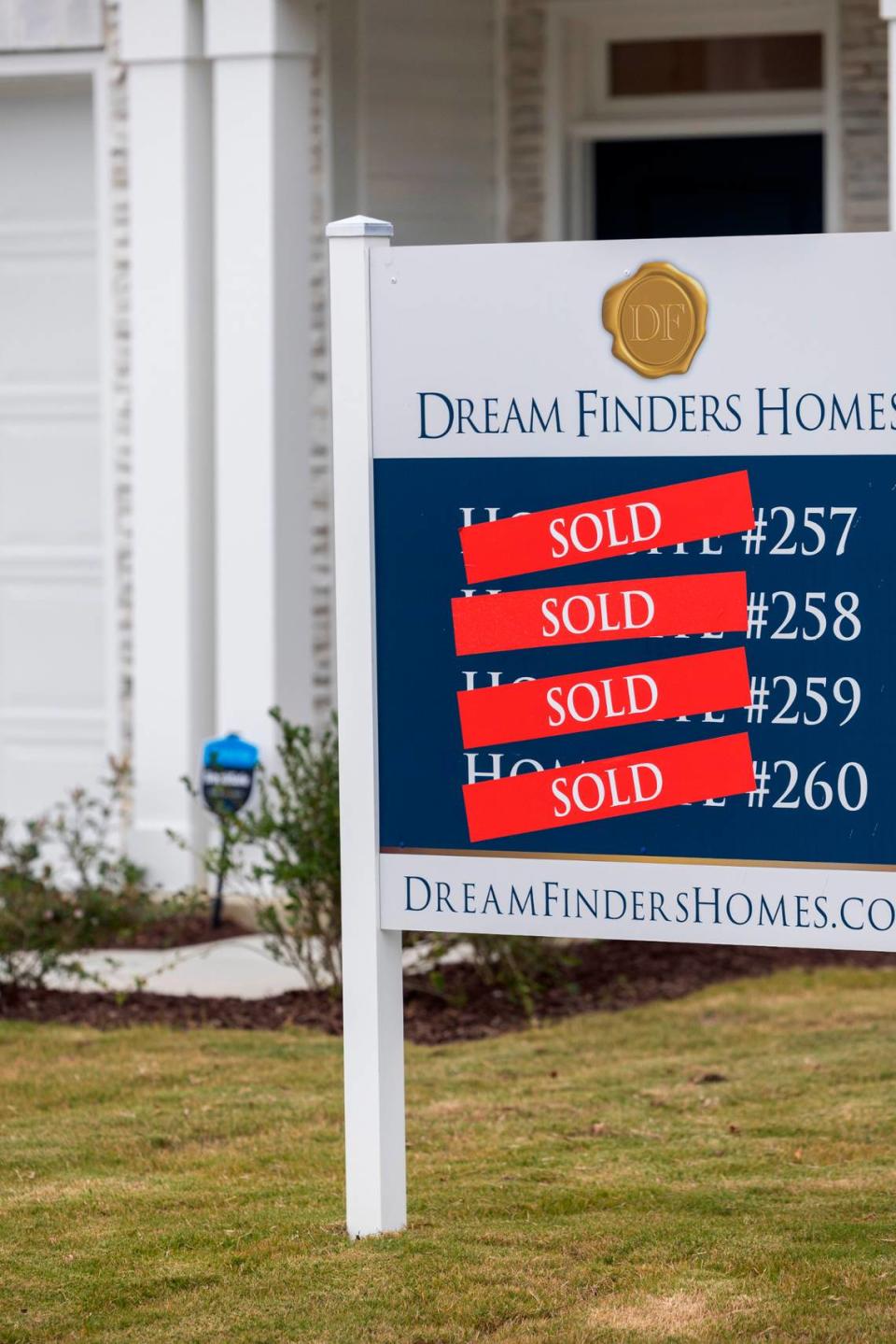 A sign in the Barrington subdivision, outside Zebulon.