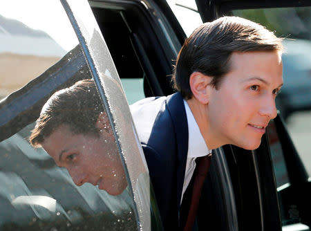 FILE PHOTO: White House Senior Adviser Jared Kushner arrives for his appearance before a closed session of the Senate Intelligence Committee as part of their probe into Russian meddling in the 2016 U.S. presidential election, on Capitol Hill in Washington, U.S. July 24, 2017. REUTERS/Jonathan Ernst/Files