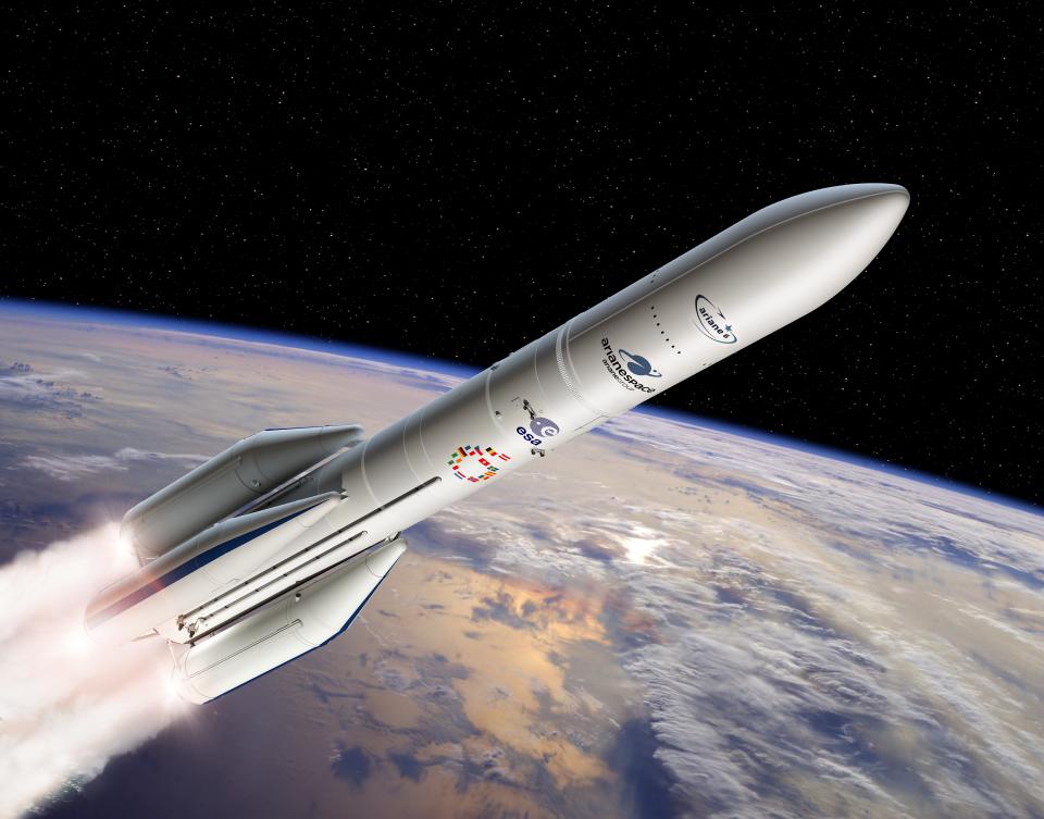 Illustration of Ariane 6 rocket in flight