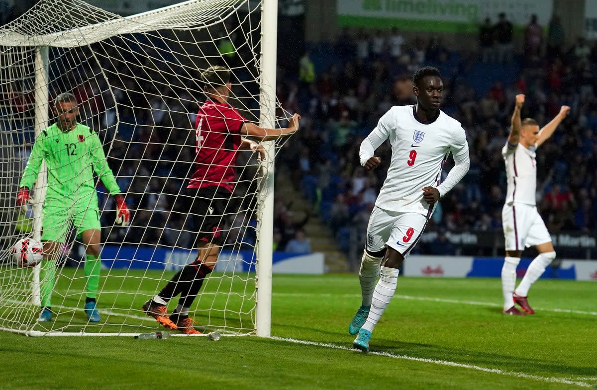 Folarin Balogun grabbed two goals for England Under-21s against Albania (Martin Rickett/PA) (PA Wire)