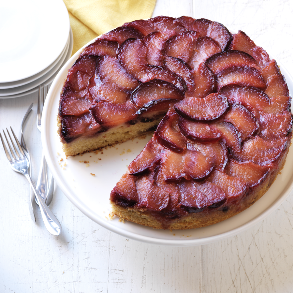 <p>Use up the last of your late-summer plums in this violet-hued cake, spiked with fresh orange and cornmeal, that's great for fall, too.</p><p><em><a href="https://www.goodhousekeeping.com/food-recipes/a15313/sticky-plum-upside-down-cake-recipe-wdy0813/" rel="nofollow noopener" target="_blank" data-ylk="slk:Get the recipe for Sticky Plum Upside-Down Cake »;elm:context_link;itc:0;sec:content-canvas" class="link ">Get the recipe for Sticky Plum Upside-Down Cake »</a></em></p>