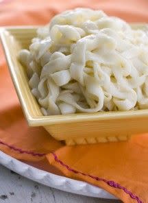 This July 25, 2011 photo shows Tofu Shirataki noodles in Concord, N.H. Tofu Shirataki noodles offer two 20-calorie servings per 8-ounce package. (Matthew Mead/Associated Press)