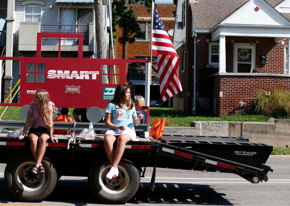 One of the floats participating in the Labor Day parade in Springfield, Missouri, on Aug. 27, 2022.