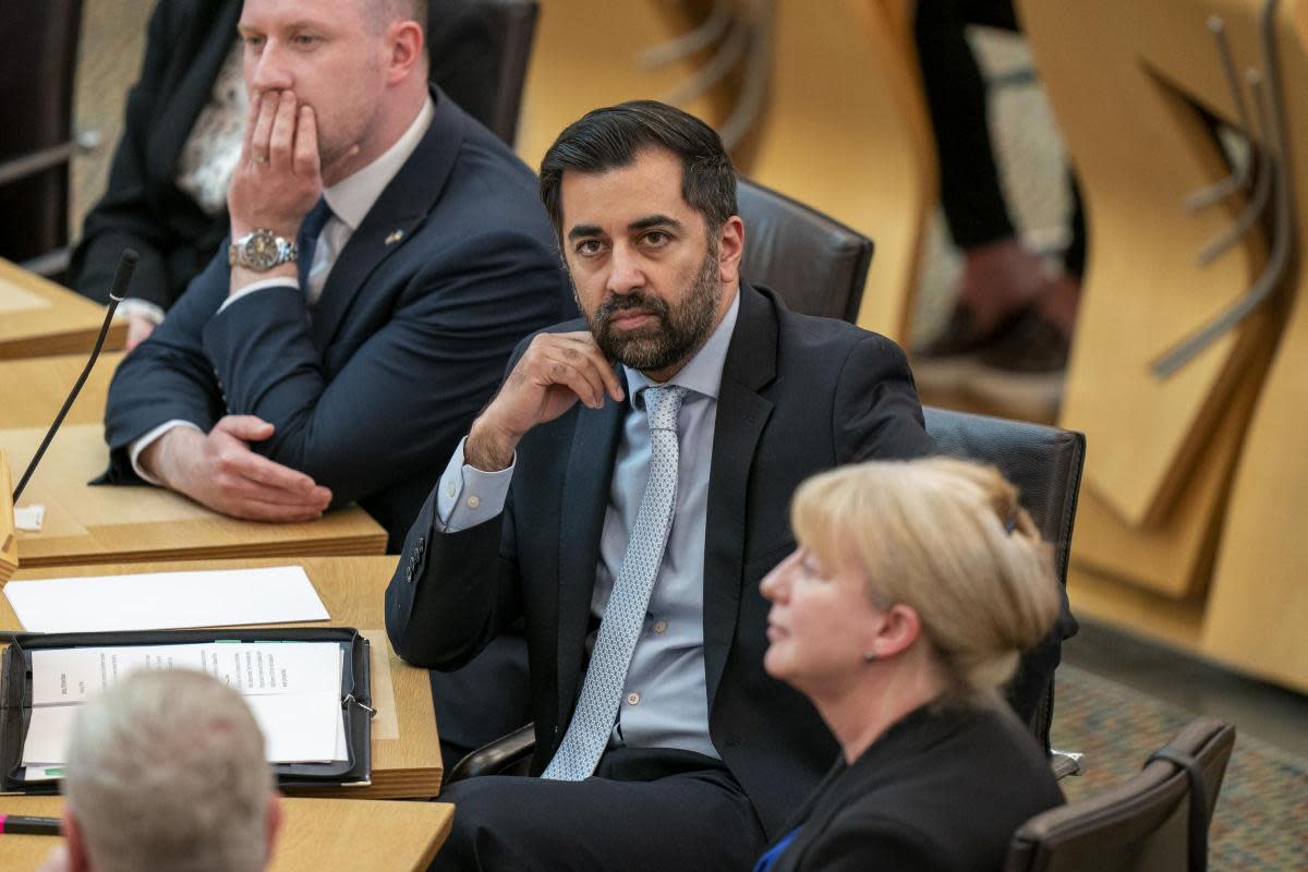 First Minister Humza Yousaf during a debate on a motion of no confidence in the Scottish Government <i>(Image: Jane Barlow)</i>