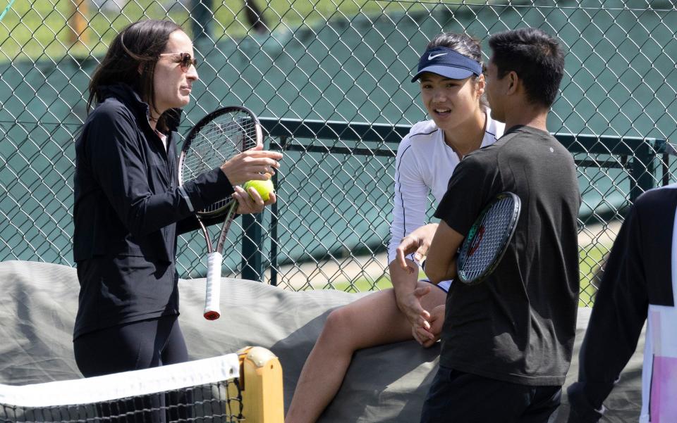 Emma Raducanu training with Jane O'Donoghue - Eddie Mulholland