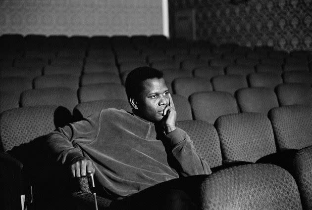 Poitier in his home away from home, the theater, in a still from 