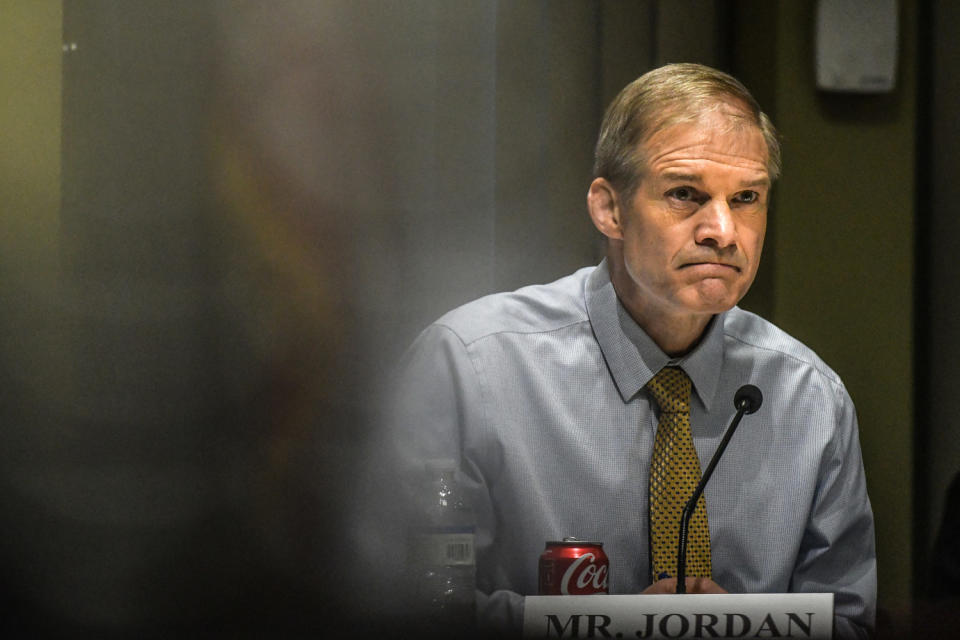 Jim Jordan during a field hearing in New York (Stephanie Keith / Bloomberg via Getty Images file )