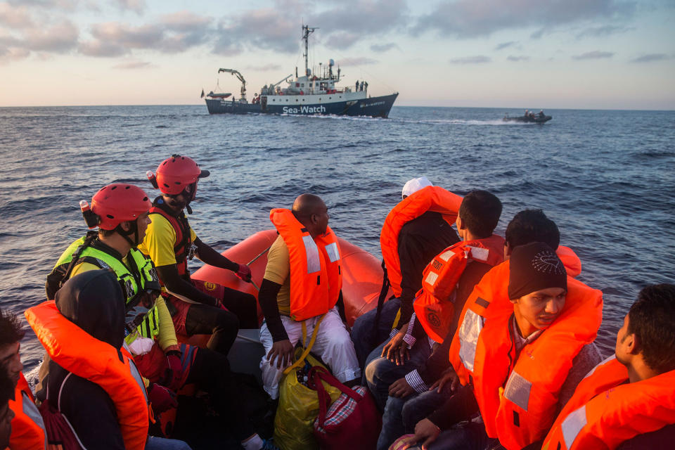 Migrants and refugees rescued off the Libyan coast