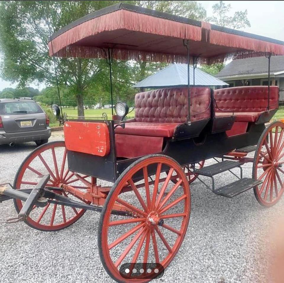 This is one of the carriages that will be used by Historic Gadsden Carriage Tours, which will offer rides through the downtown area, and potentially elsewhere, on Friday and Saturday evenings.