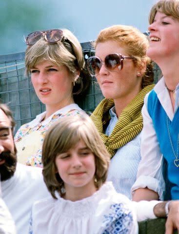 <p>Tim Graham Photo Library via Getty</p> Lady Diana Spencer and Sarah Ferguson in 1981
