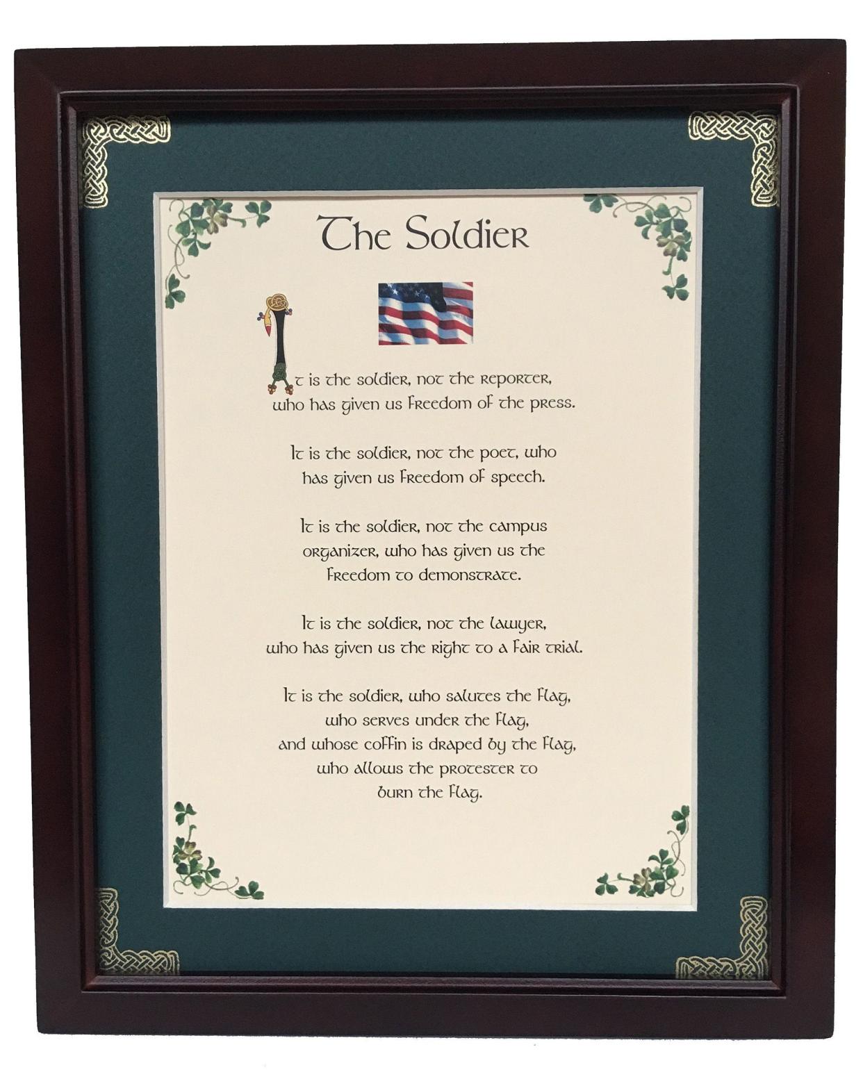 'the soldier' framed blessing