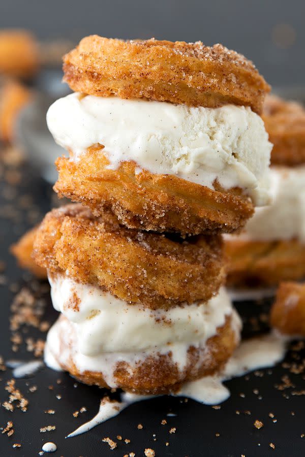 Churro Ice Cream Sandwiches