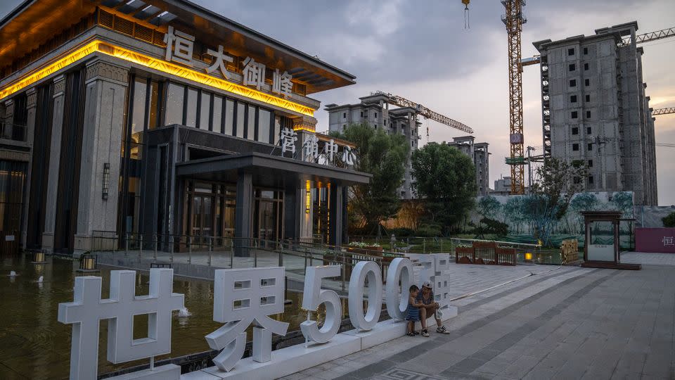 Evergrande's Royal Peak residential development in Beijing in July 2022.  - Stringer/Bloomberg/Getty Images/File