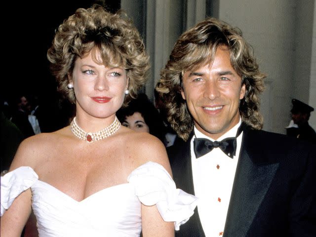 <p>Jim Smeal/Ron Galella Collection/Getty</p> Melanie Griffith and Don Johnson during 61st Annual Academy Award