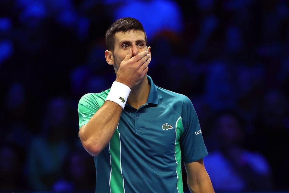 Even Djokovic could not believe that miss... (Getty Images)