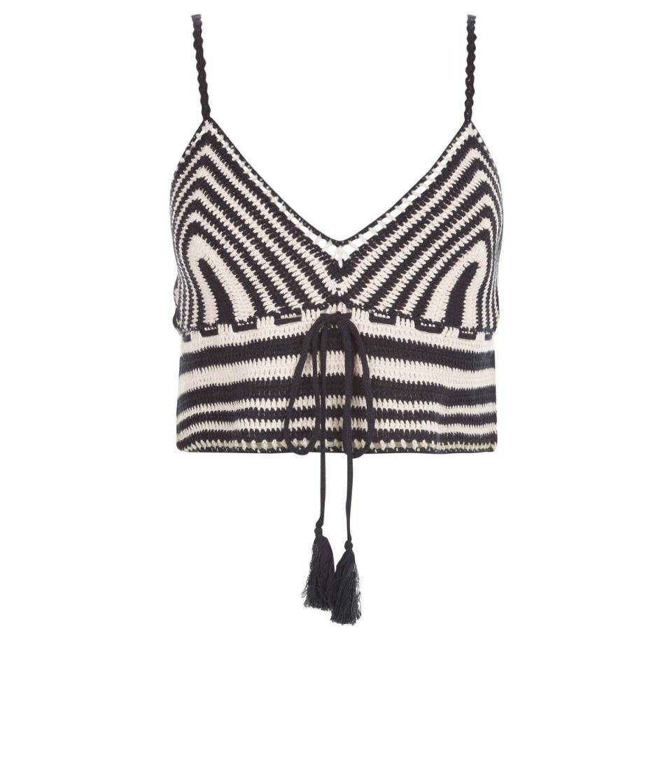 Stripe Crochet Crop Top