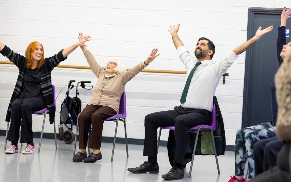 Humza Yousaf visits DN Studios in Edinburgh, Scotland which is a project led by Edinburgh Community Performing Arts to announce new funding for community projects supporting child and adult mental health