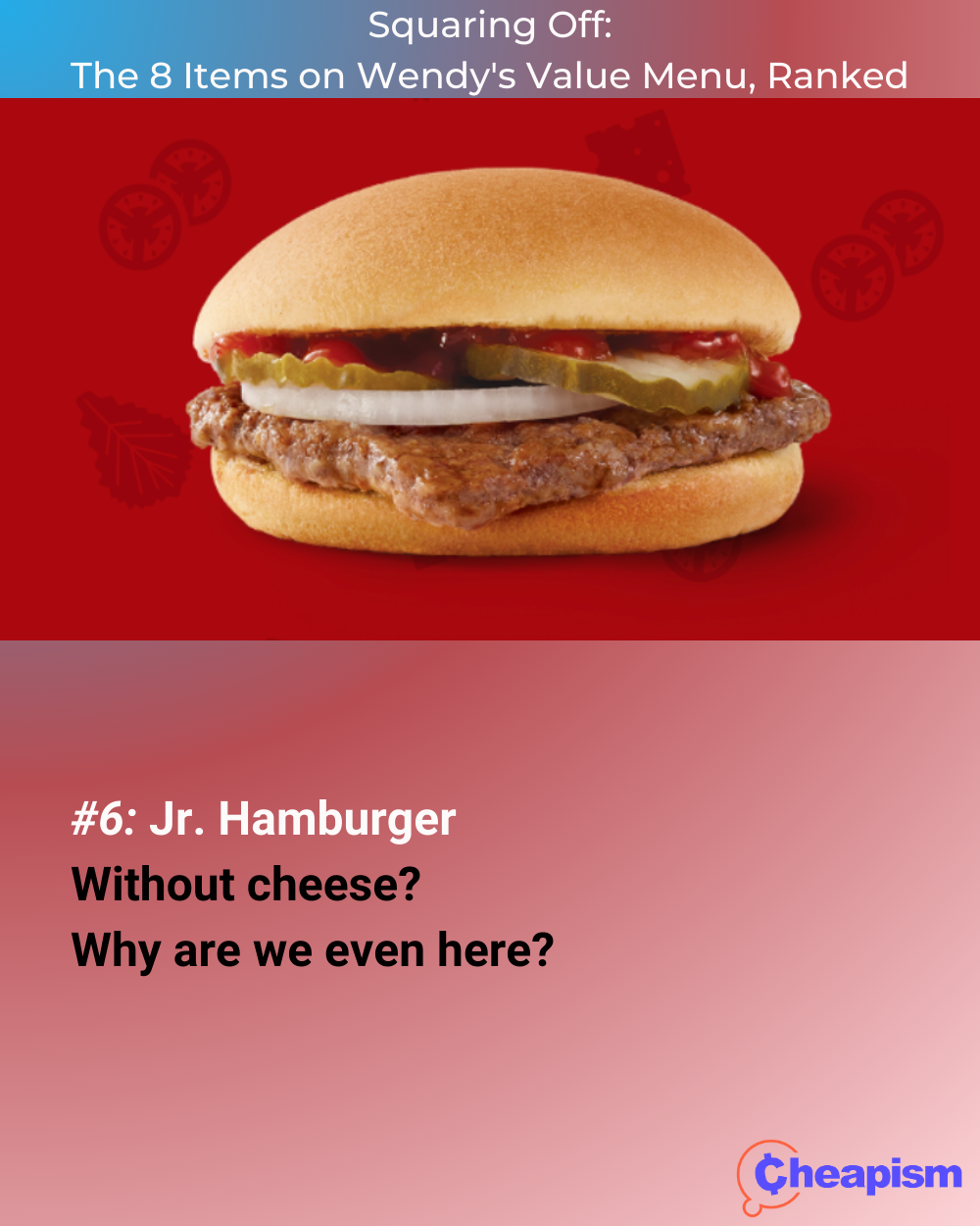 Wendy's Jr. Hamburger