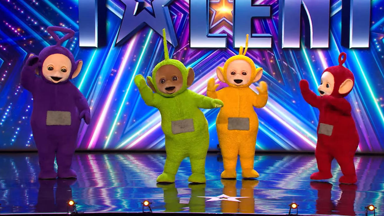 The Teletubbies showed up to audition on Saturday's episode of Britain's Got Talent. (ITV)