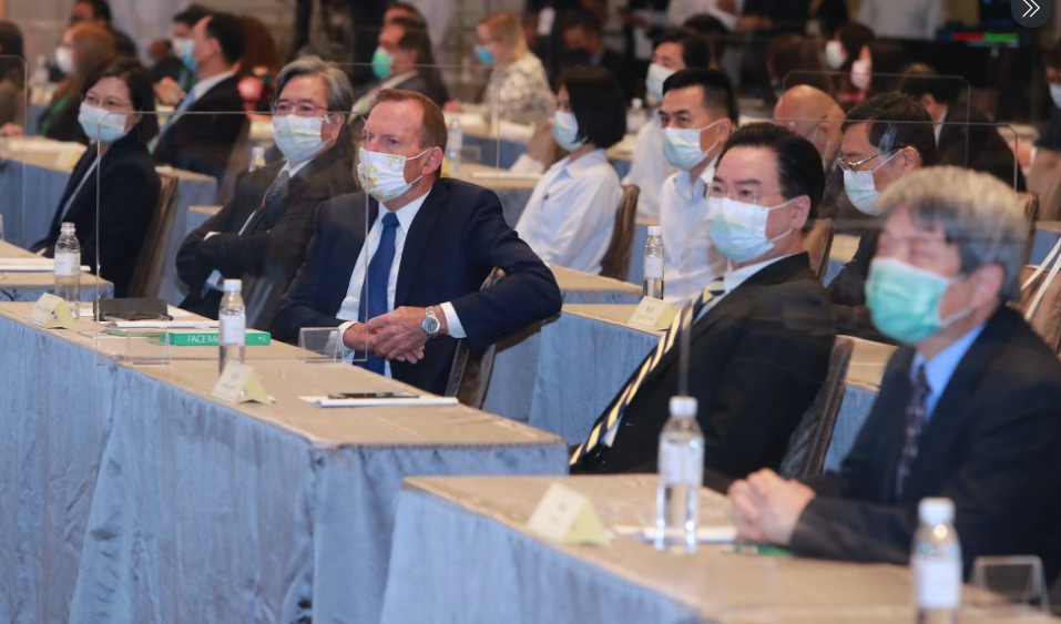 Tony Abbott pictured at the Yushan Forum during his visit to Taiwan. Source: Ministry of Foreign Affairs Taiwan