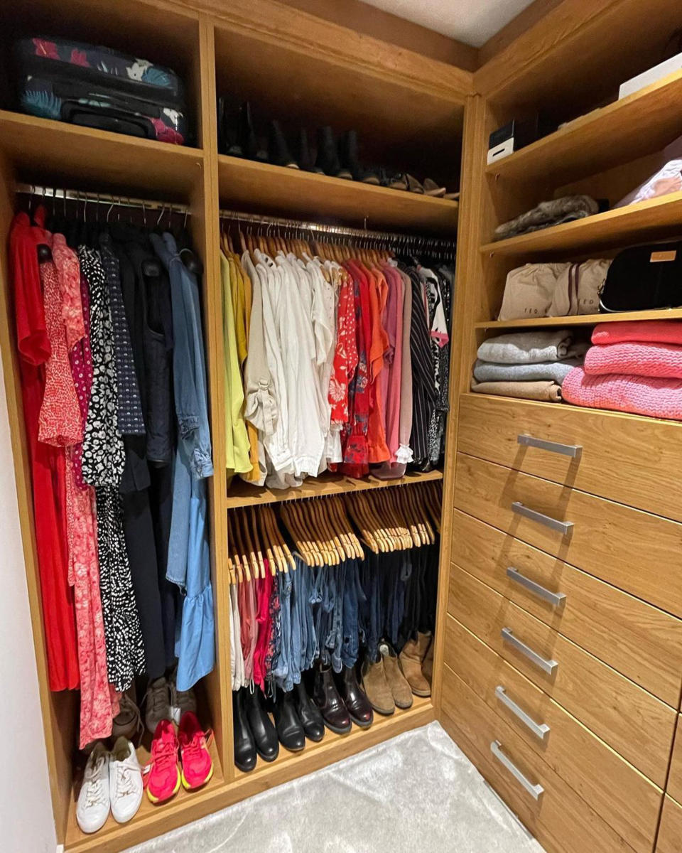  Another impressively tidy wardrobe McMahon has created. (Caters)