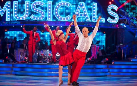 Robert Rinder with dance partner Oksana Platero on Strictly Come Dancing - Credit: BBC