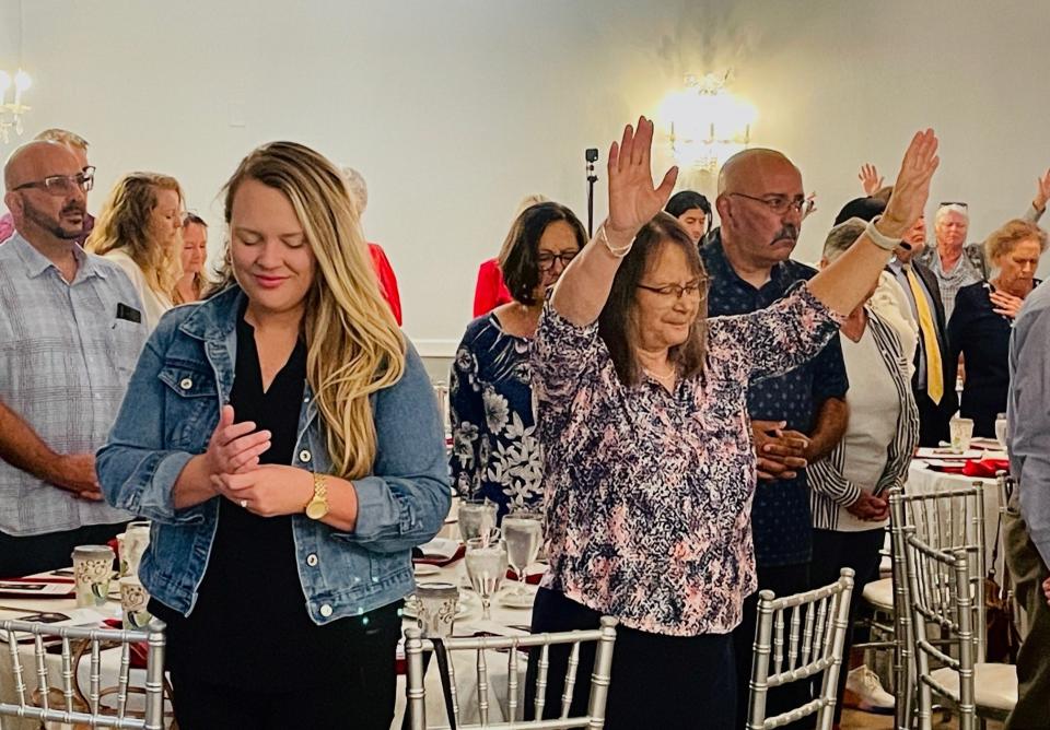 The theme of the 2023 Space Coast Prayer Breakfast, at The Grand Manor in Melbourne, was "Pray Fervently in Righteousness and Avail Much," taken from the Biblical book of James.