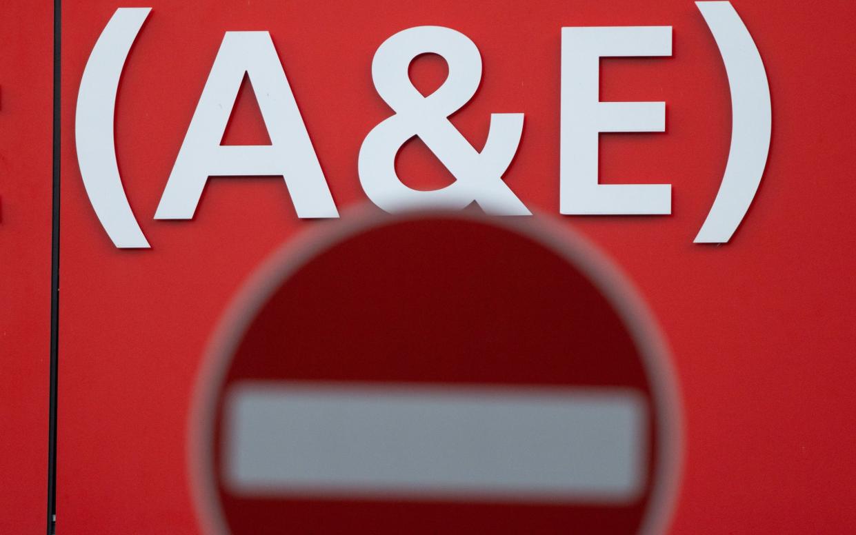 An A&E sign outside St Thomas' hospital in London - TOLGA AKMEN/EPA-EFE/Shutterstock