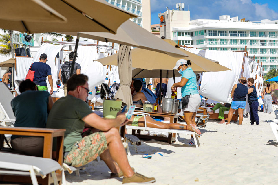 Playas de Cancún durante la pandemia. Foto: Getty Images