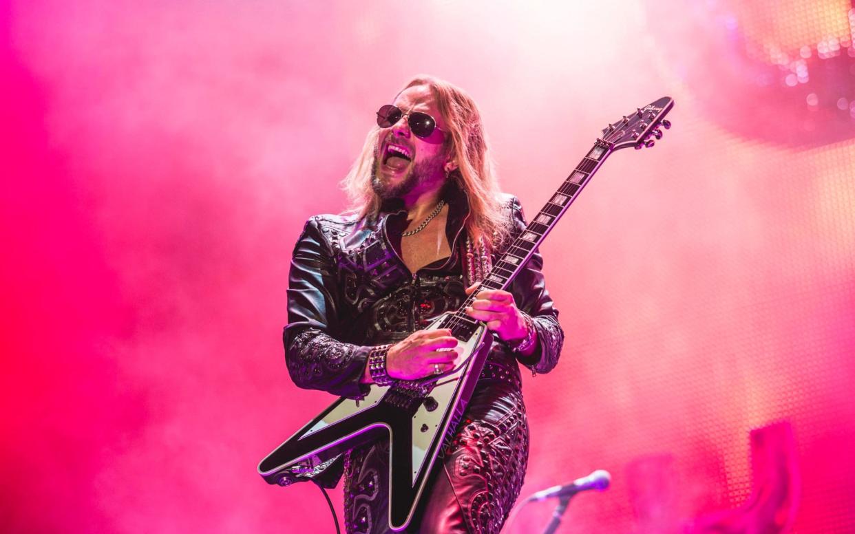 Guitar player Richard Ian Faulkner of the English band Judas Priest performs live on stage during the Wacken Open Air festival on August 2 - Redferns