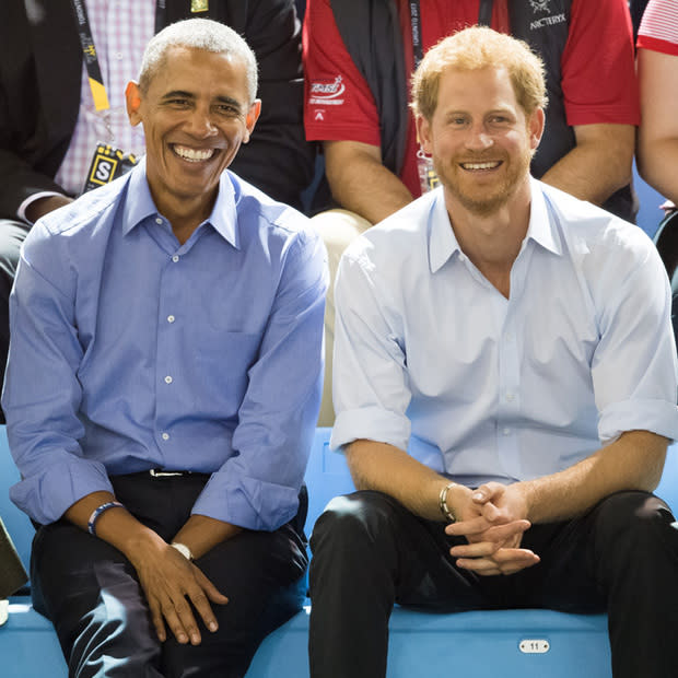 Prince Harry with Barack Obama