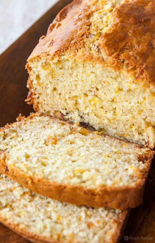 <p>Simply Recipes</p><p>Quick and easy orange bread with fresh grated orange zest, golden raisins and an optional orange lemon glaze.</p><p><strong>Get the recipe: <a href="https://www.simplyrecipes.com/recipes/orange_bread/" rel="nofollow noopener" target="_blank" data-ylk="slk:Orange Bread;elm:context_link;itc:0;sec:content-canvas" class="link rapid-noclick-resp"><em>Orange Bread</em></a></strong></p>