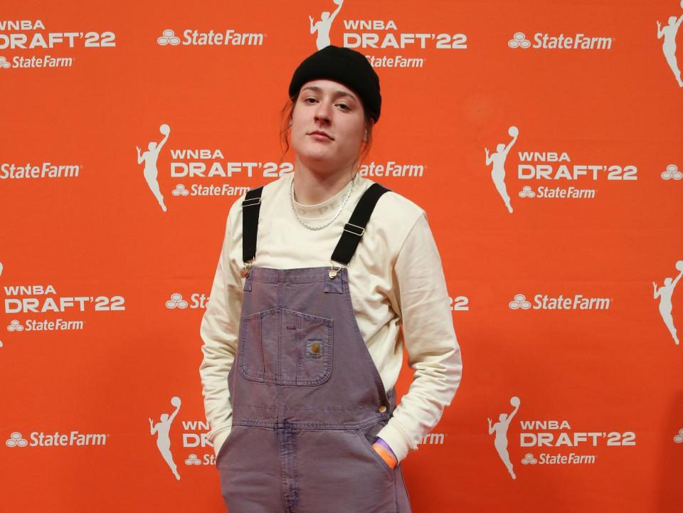 Sedona Prince at the 2022 WNBA Draft.