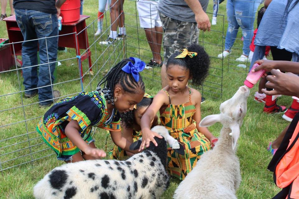 A petting zoo returns for the Juneteenth celebration in Aliquippa.