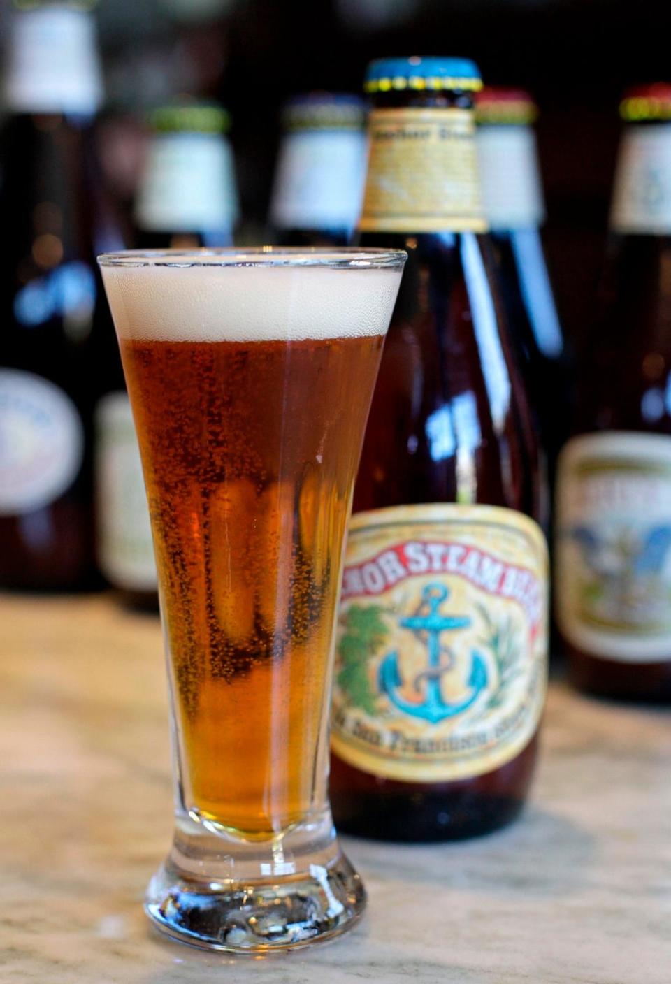 PHOTO: In this May 23, 2012, file photo, a glass and bottle of Anchor Steam beer is seen at the Anchor Brewing Co. in San Francisco, Calif. (Eric Risberg/AP, FILE)