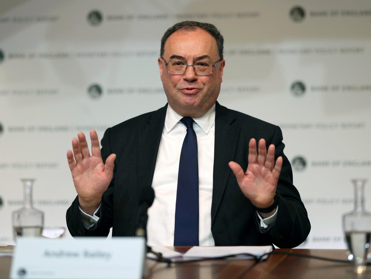 Bank of England governor Andrew Bailey