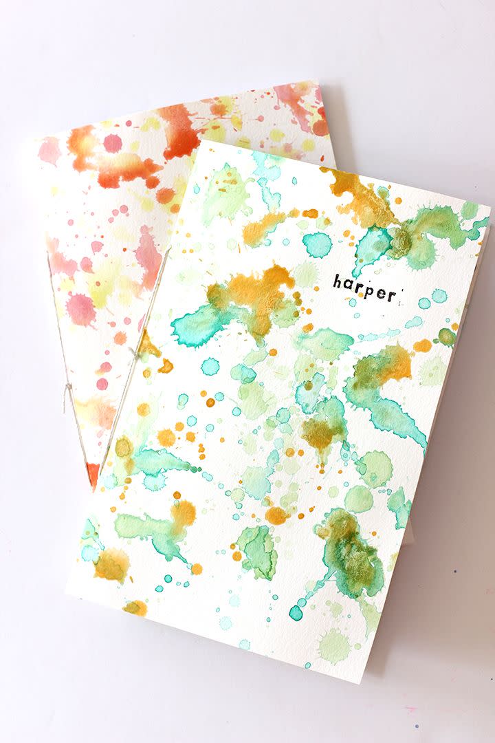 Splattered Watercolor Notebook