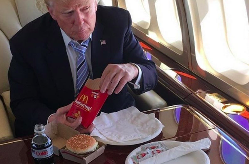 <em>Donald Trump reportedly ate huge portions of McDonald’s while campaigning to be President (Instagram/realdonaldtrump)</em>