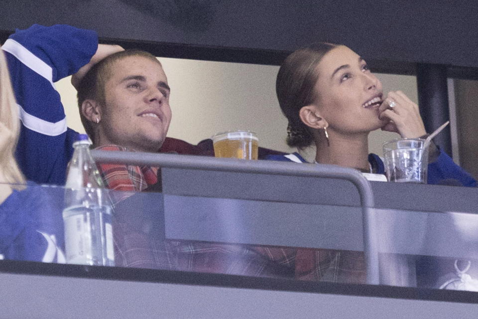 Justin and Hailey Bieber. Image via Canadian Press Images.