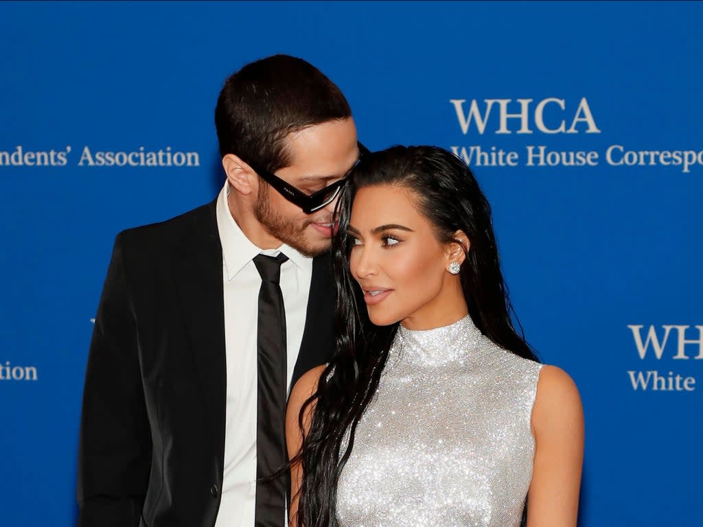 Pete Davidson and Kim Kardashian attend the 2022 White House Correspondents' Association Dinner at Washington Hilton on April 30, 2022 (Getty Images)