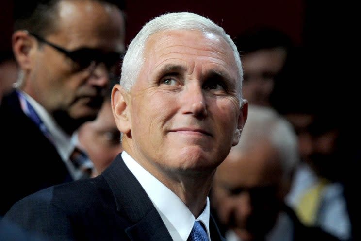 Indiana Gov. Mike Pence at the Republican National Convention. (Photo: Dennis Van Tine/STAR MAX/AP)