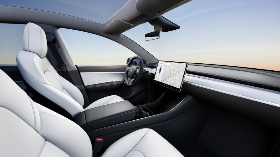 tesla model y interior and dash