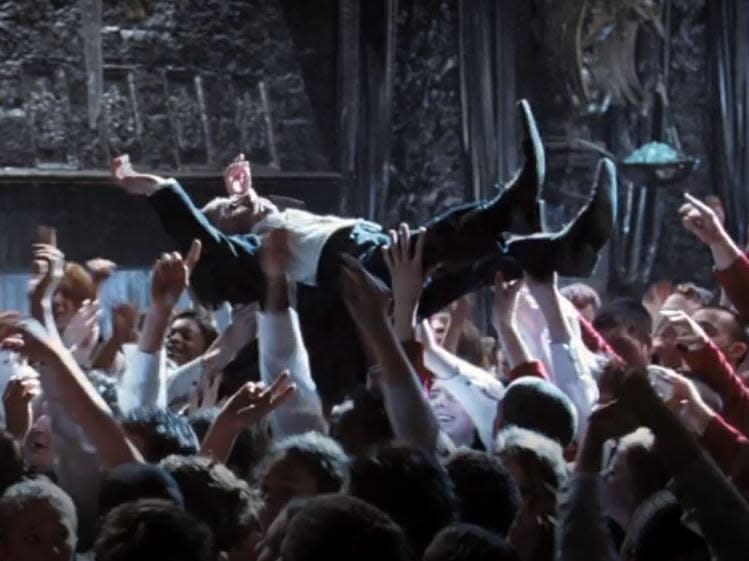 flitwick stage dive yule ball in harry potter and the goblet of fire