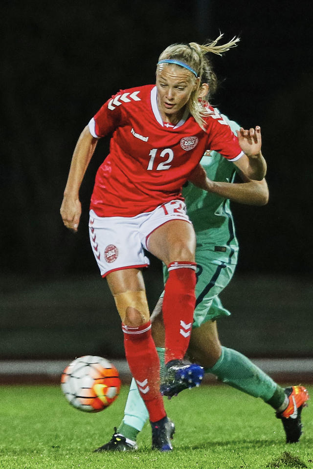 Danish soccer star Stine Larsen in images